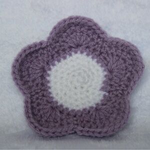 Handmade Light Jasmine and White Crochet Flower Coaster
